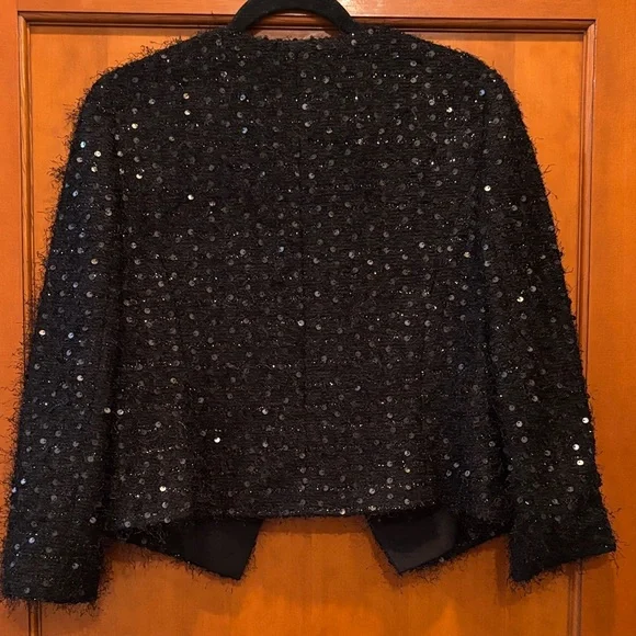 NWT Ann Taylor LOFT Women's Black Textured Blazer Size 8 - Picture 12 of 12